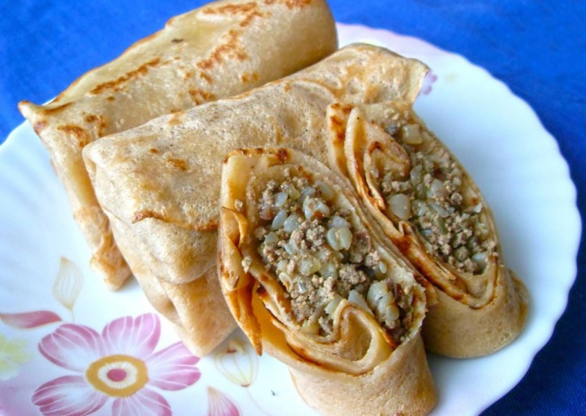 Блины фаршированные печенью