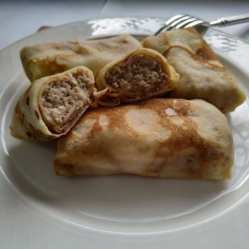 Блинчики с печенью куриной