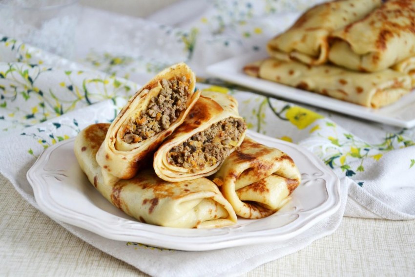 Блинчики с фаршем