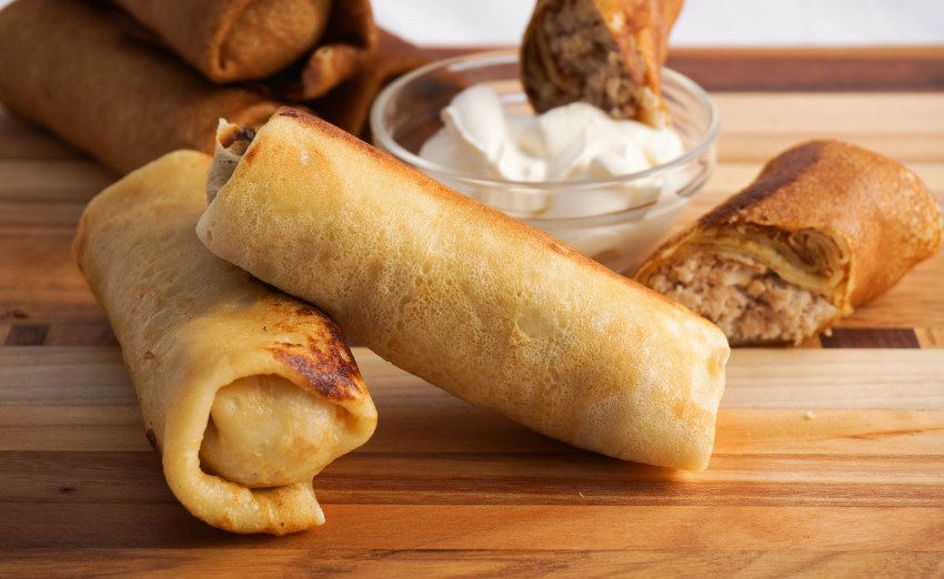 Блинчики с мясом