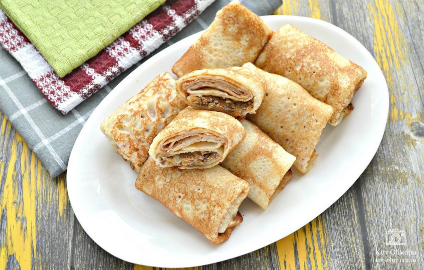 Блинчики с мясом
