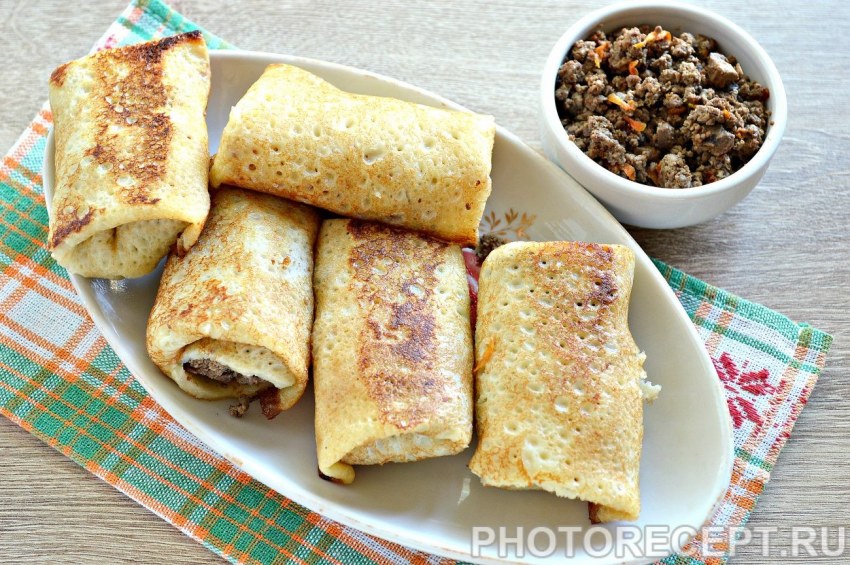 Блины с печенкой