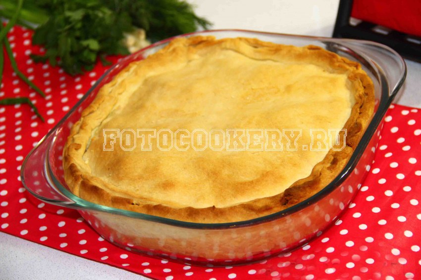 Пирог курник с говядиной картошкой