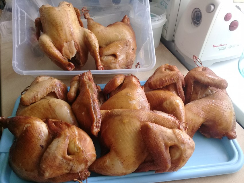 Курица горячего копчения