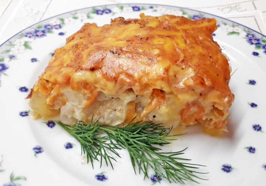 Куриная грудка под шубой в духовке.сочная
