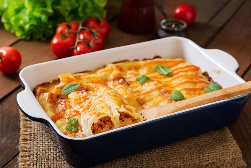 Каннеллони под сырной корочкой