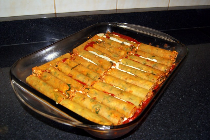 Трубочки каннеллони с фаршем