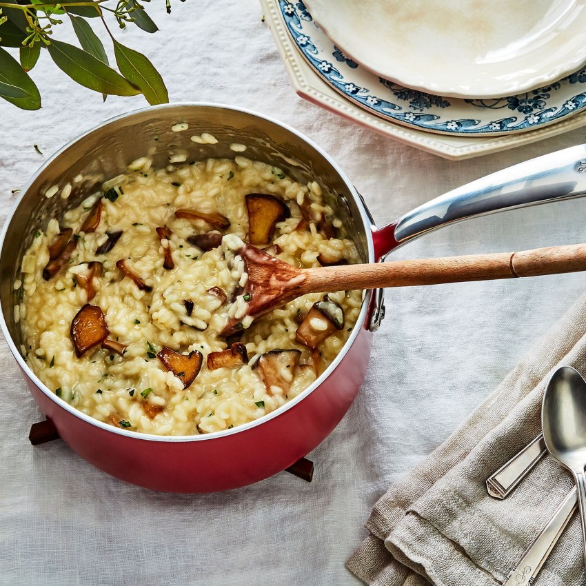 Ризотто с грибами и курицей и рисом