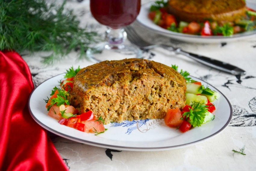 Монастырская кухня запеканка с печенью