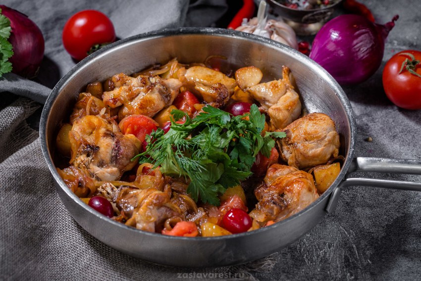 Говядина тушеная с овощами
