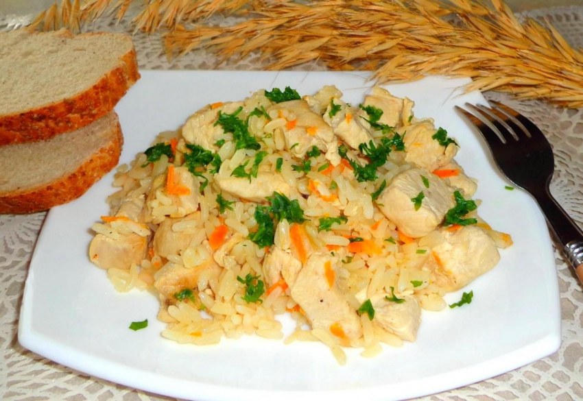 Грудки с овощами и рисом