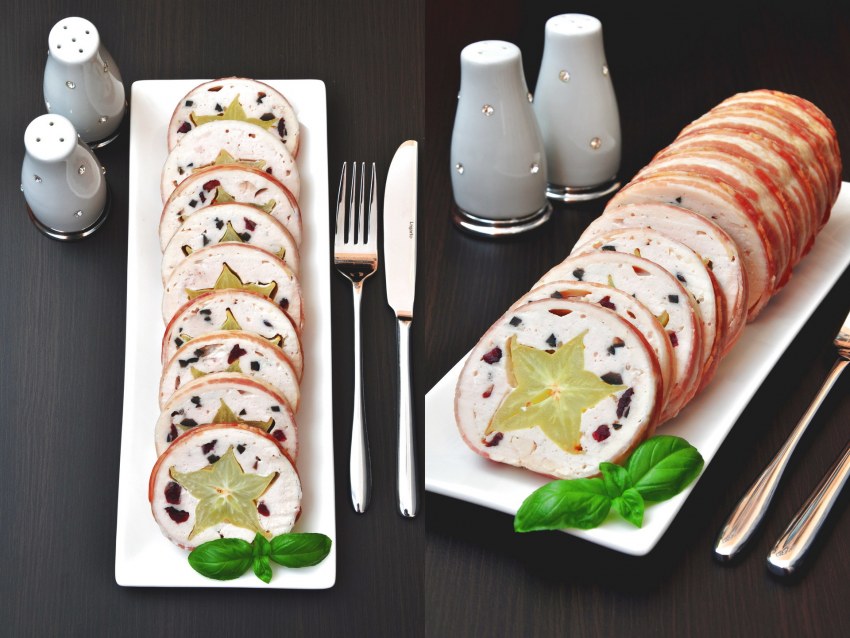 Мясной рулет с оливками