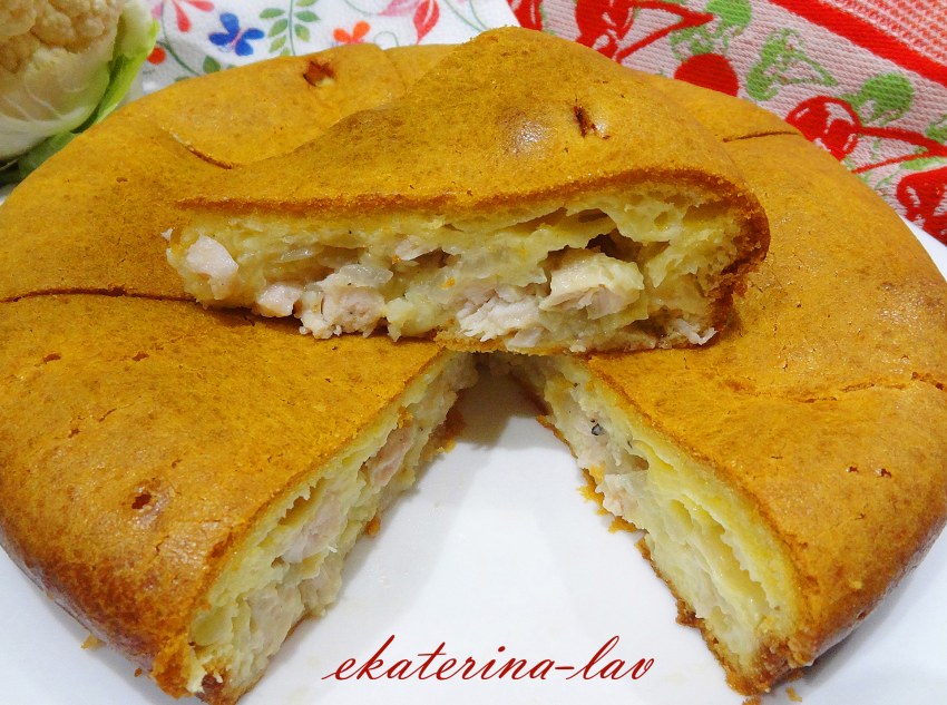 Блинный пирог курник