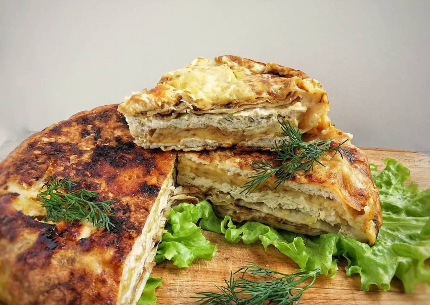 Пирог с курицей и картофелем