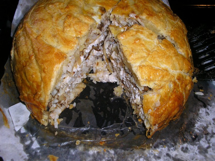 Ленивый курник с курицей