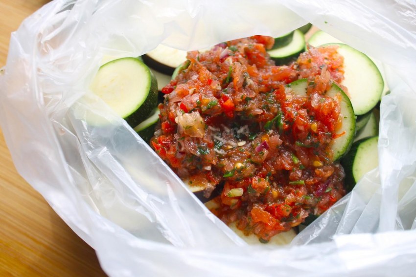Соус из кабачков и баклажанов