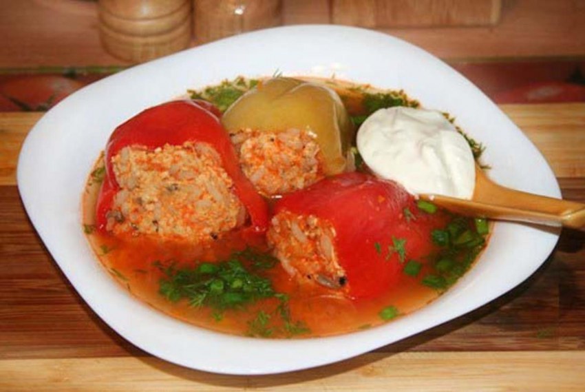 Голубцы и перец фаршированный
