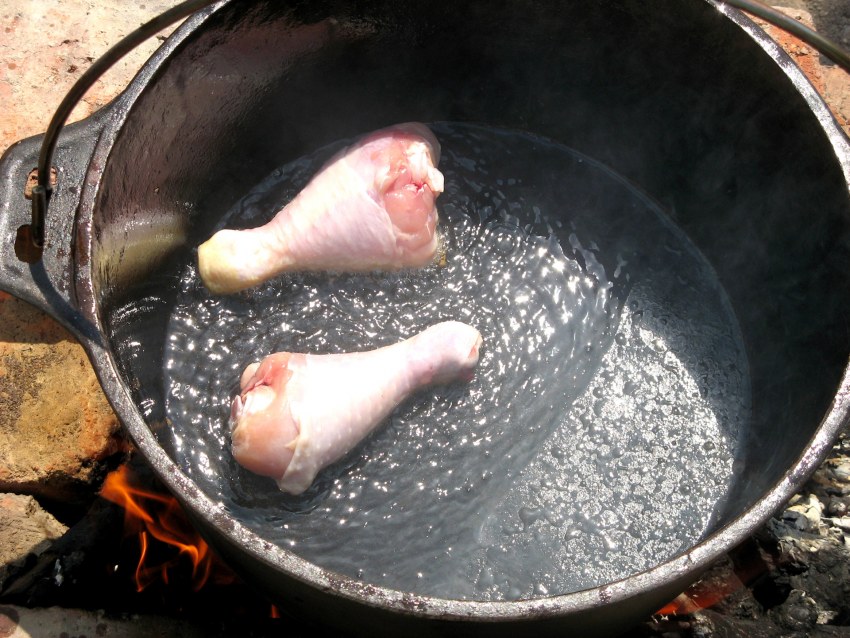 Плов с мясом в казане