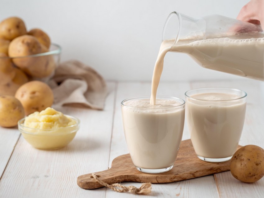 Жареный картофель с молоком