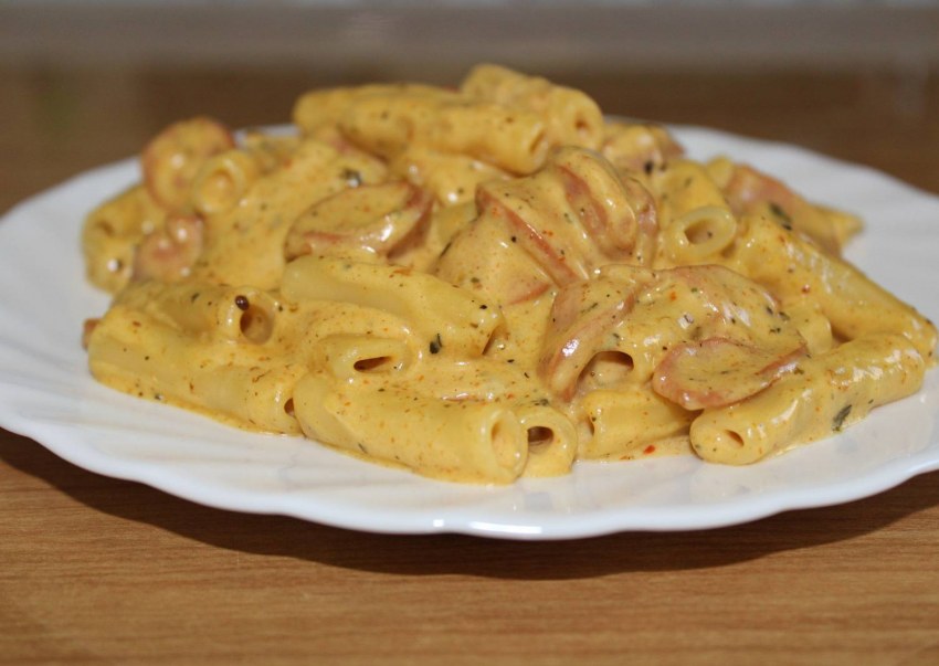 Спагетти с сосисками