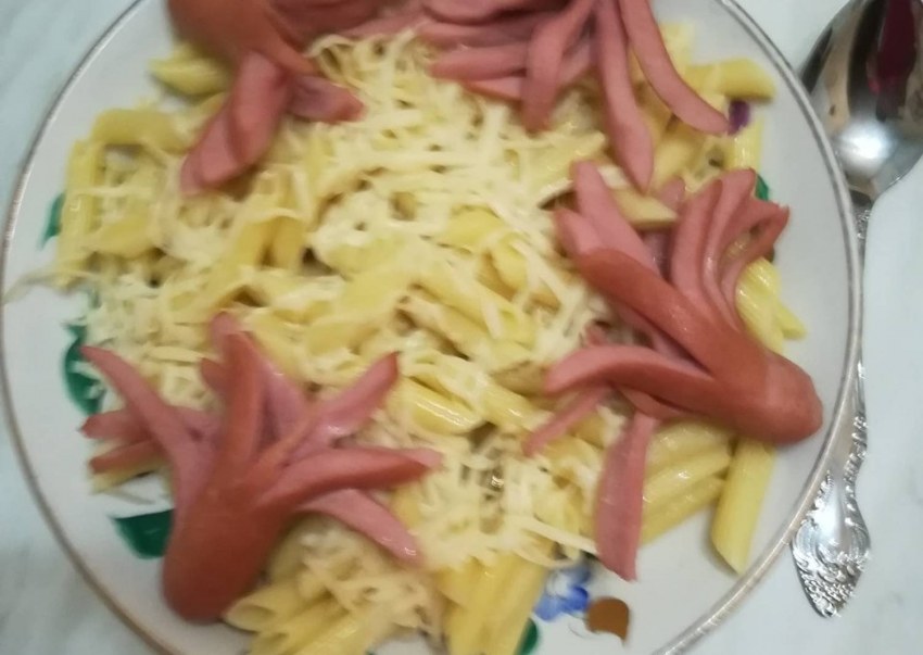 Макароны по флотски с колбасой
