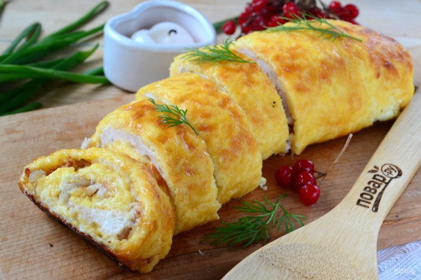 Куриный рулет с сыром