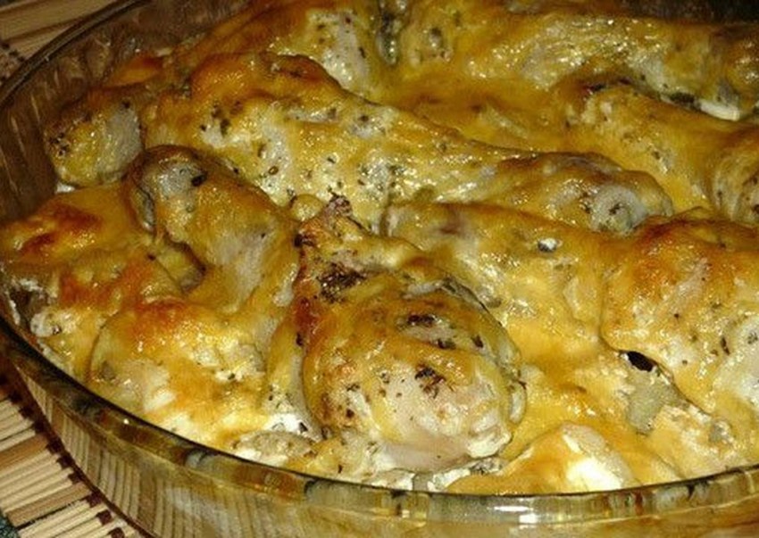 Куриные ножки с картофелем в духовке