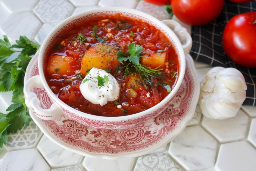 Борщ с квашеной капустой
