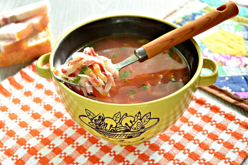 Борщ с куриной грудкой