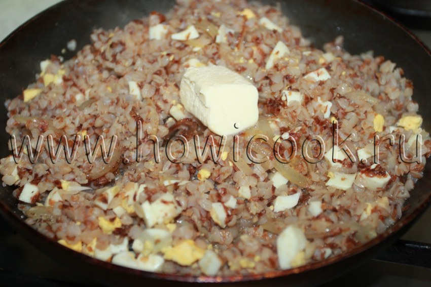 Гречка с фаршем и морковью