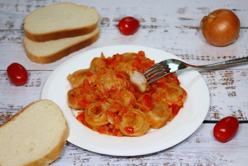 Пельмени на сковороде
