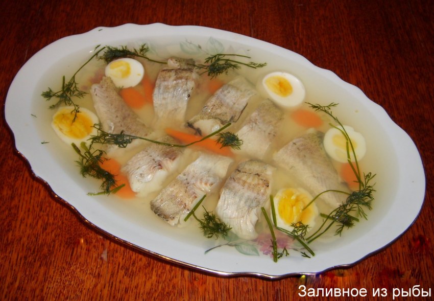Рыба фаршированная заливная