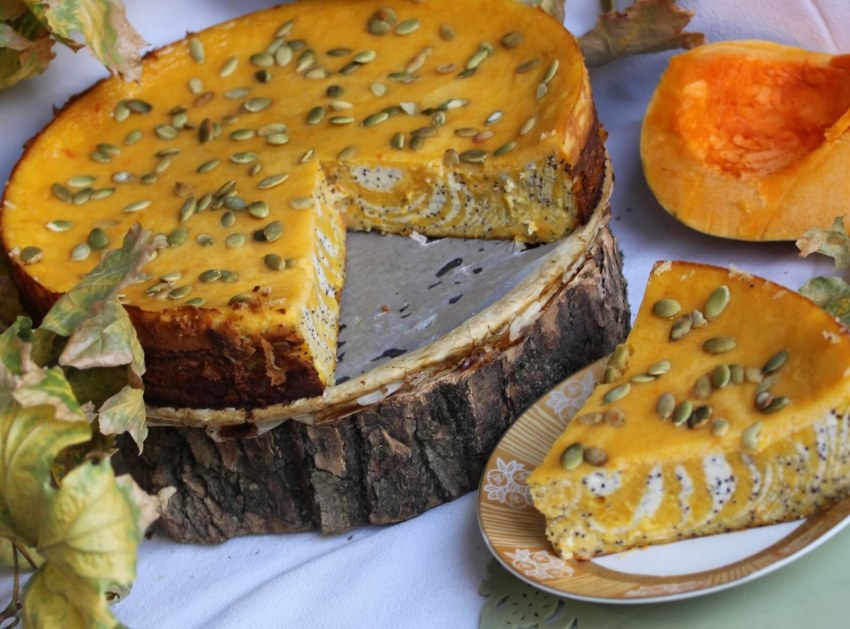 Запеканка из тыквы с манкой и яблоками