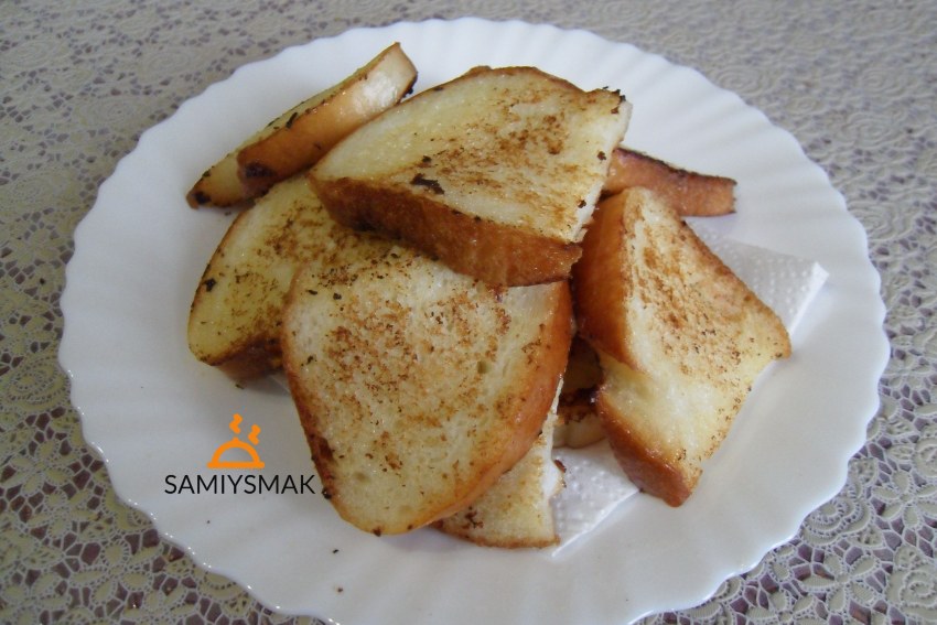 Сладкие гренки из батона с яйцом и молоком