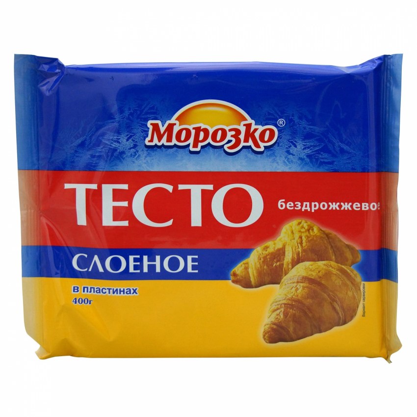 Тесто слоеное "Морозко" 400г бездрожжевое ООО "Морозко"