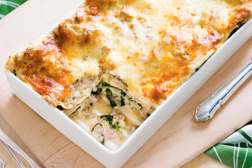 Лазанья с грибами и сыром