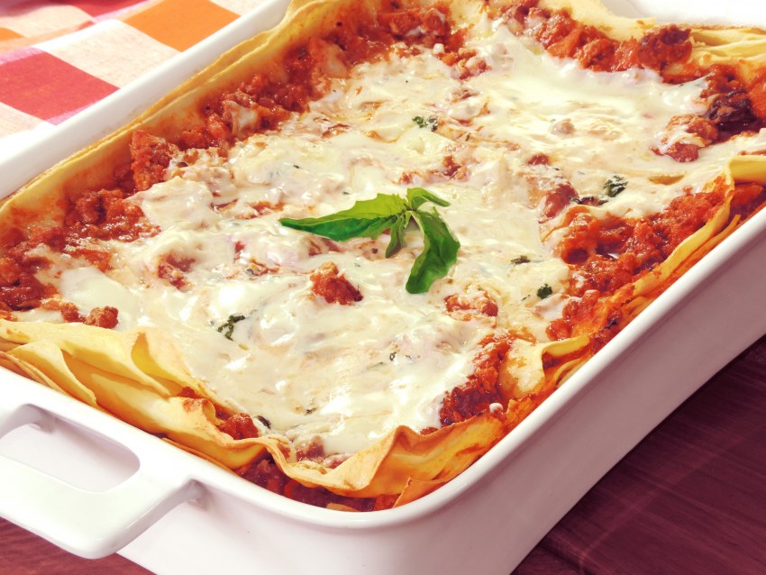 Лазанья с курицей и грибами