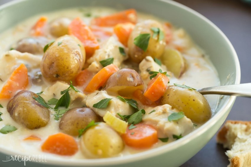 Картошка с курицей и грибами