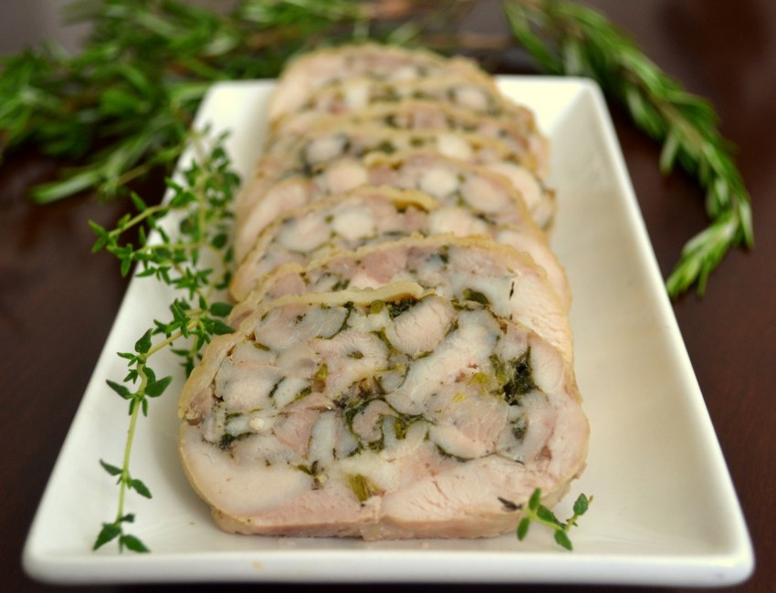 Куриный рулет с шампиньонами