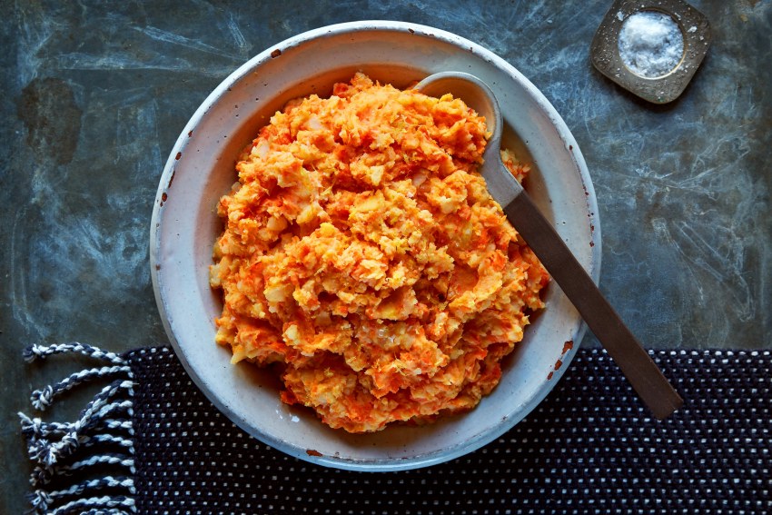Пюре из картофеля и моркови