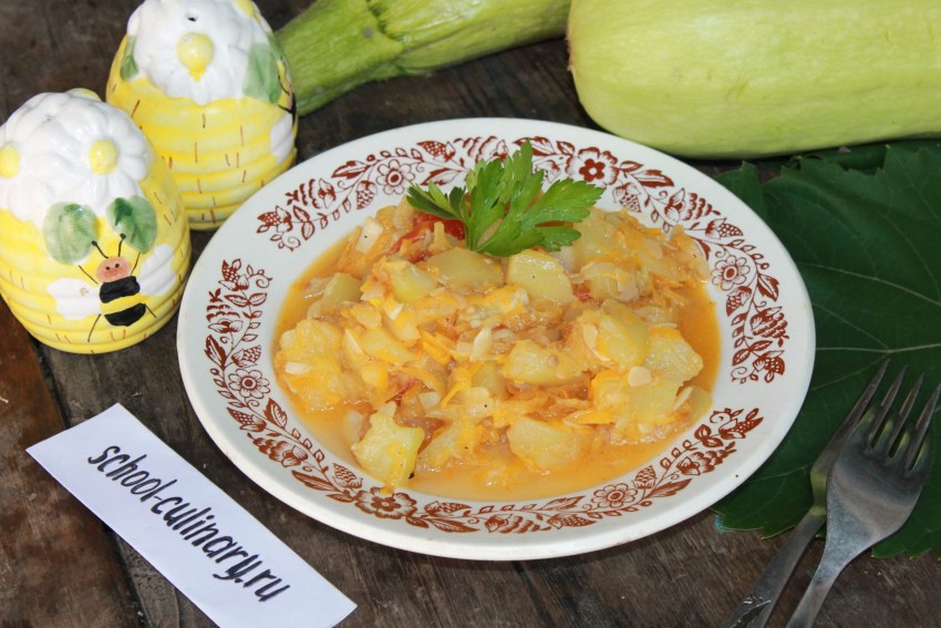 Жареные кабачки с яйцом