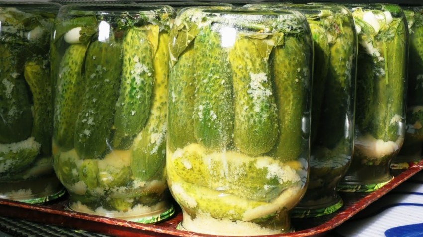 Маринованные огурцы со стерилизацией