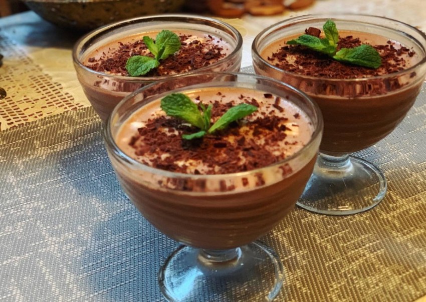Кофейно творожный мусс