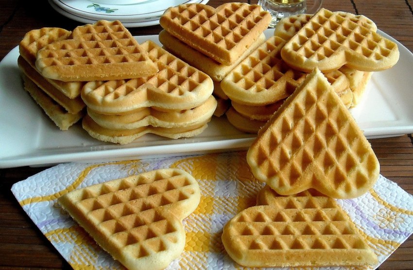 Печенье в вафельнице