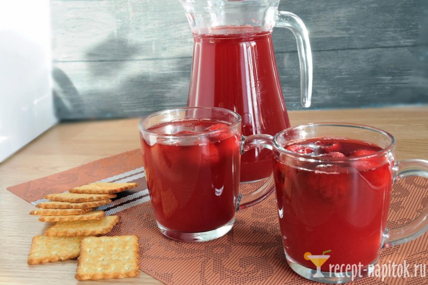 Морс кисель из брусники