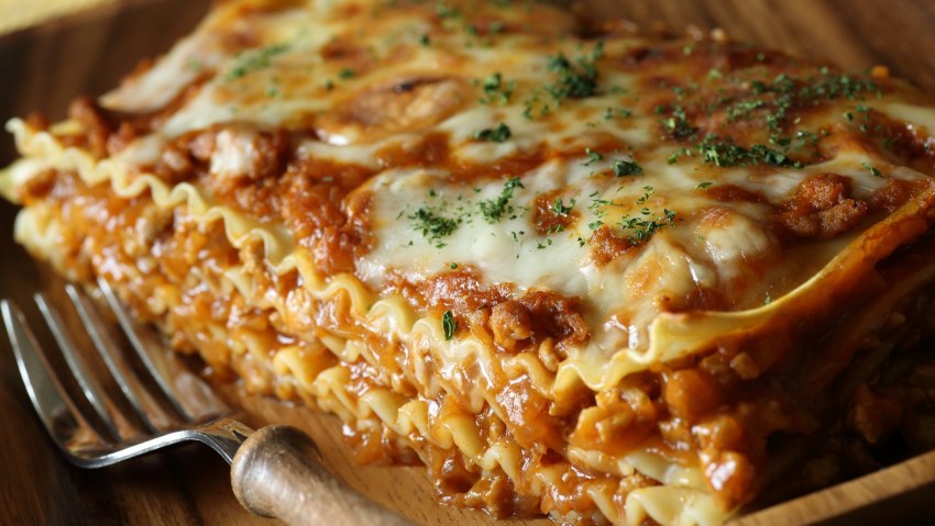 Classic Italian Lasagne ingredients
