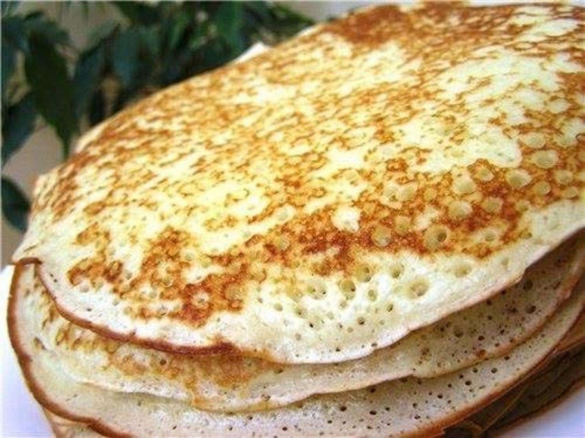 Блинчики дрожжевые на молоке