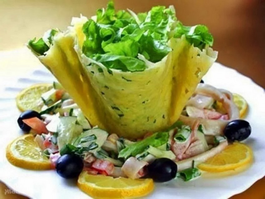 Сырные корзиночки для салата