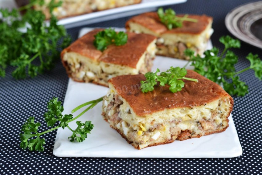 КИШ С тунцом и кабачком