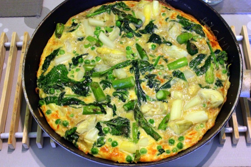 Омлет с овощами и сыром